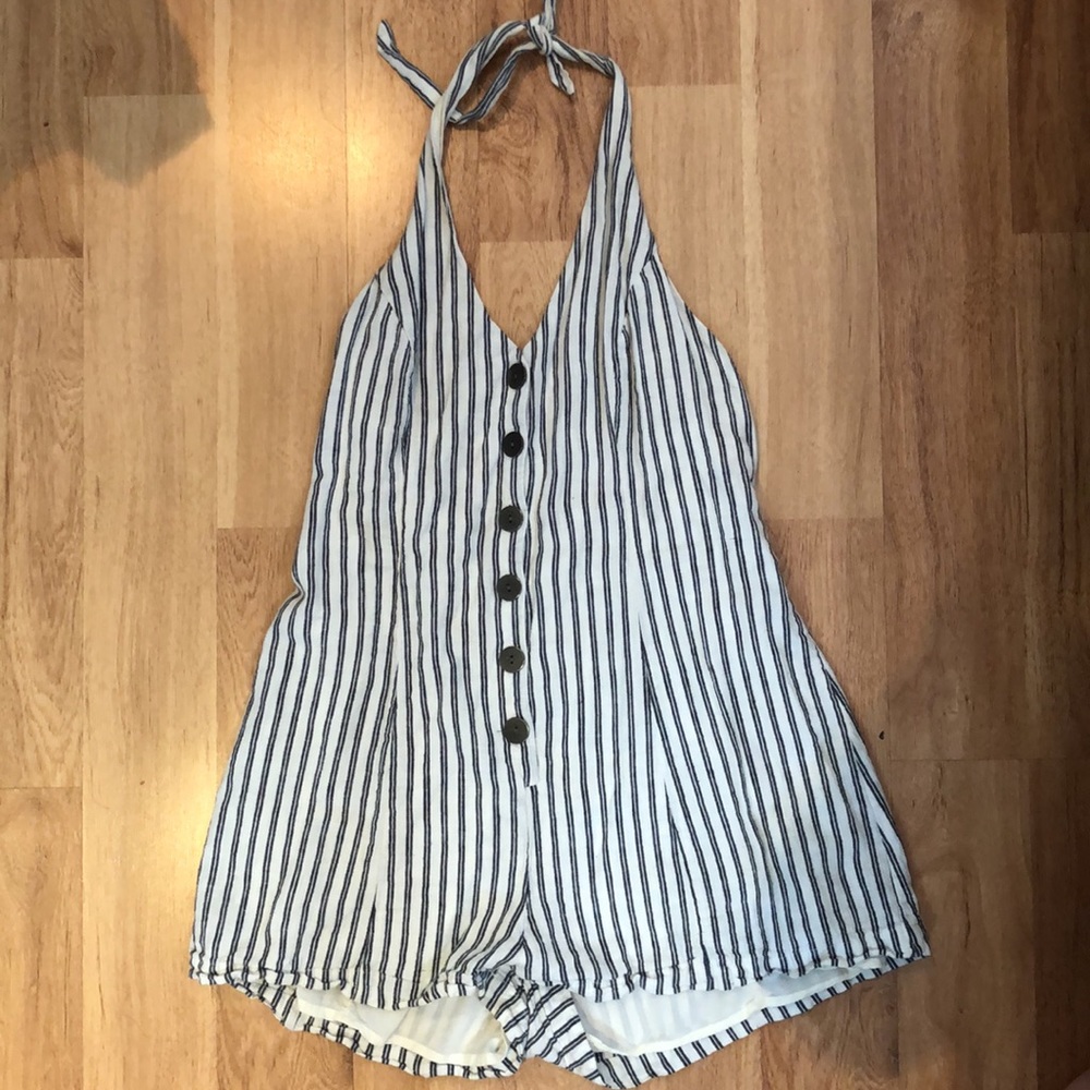 Urban Outfitters pinstripe romper